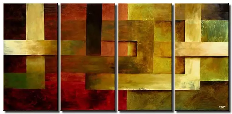 modern painting multi-panel geometric art