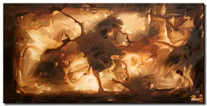 abstract brown painting monochromatic earth