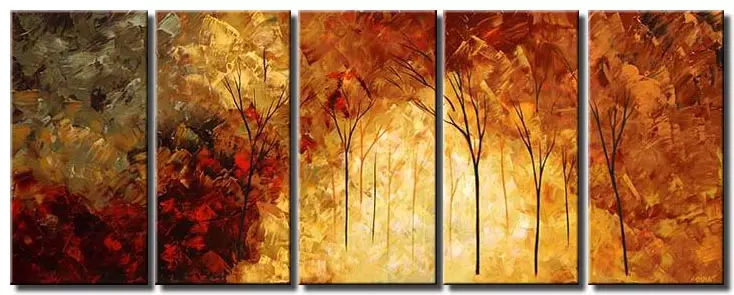 Painting for sale - the fifth season forest painting multi panel #4439