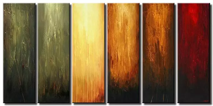  colorful painting multi panel vertical decor