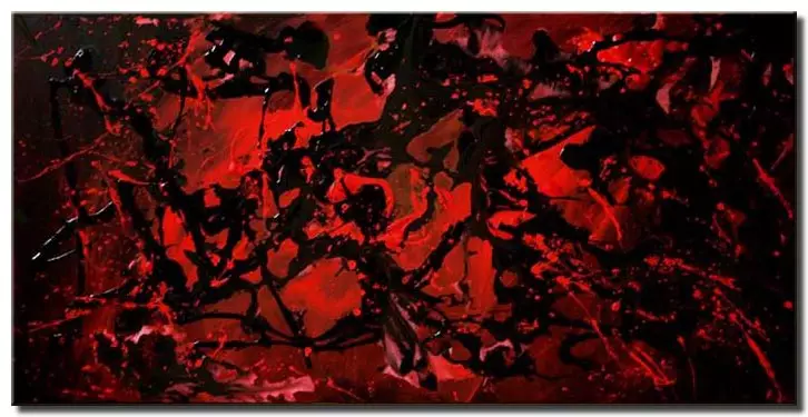canvas art red black large home decor
