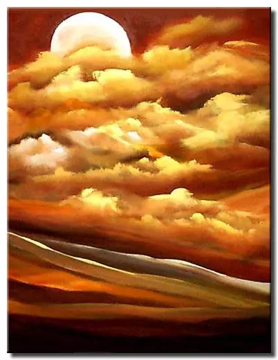 sunrise clouds painting