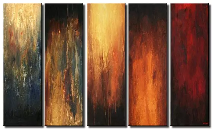 five canvases earth tones home decor