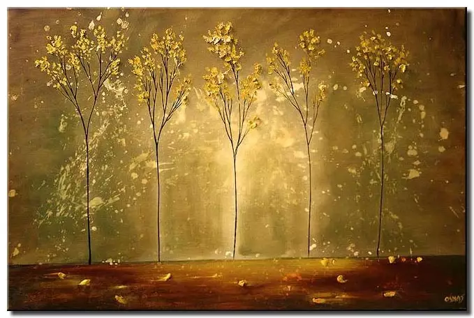 golden naked trees forest earth tones