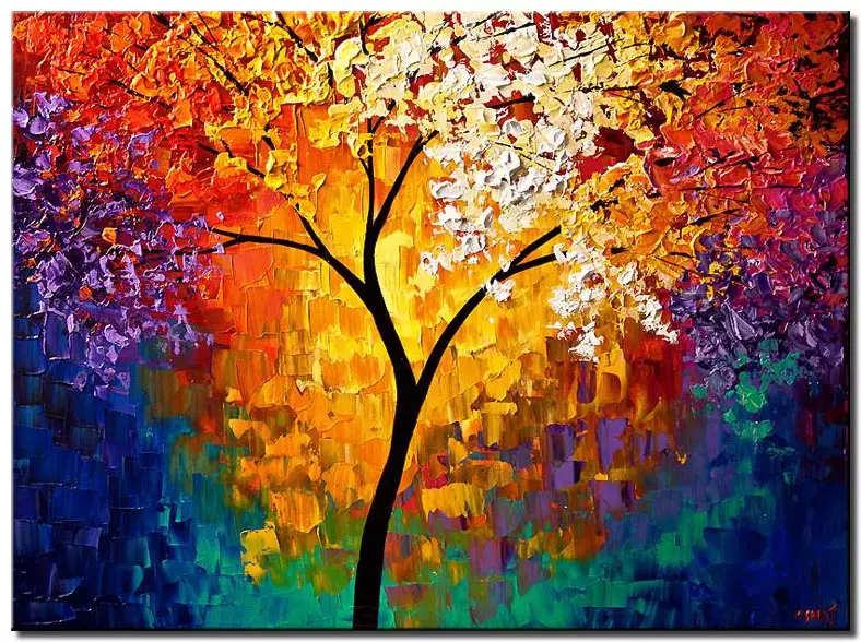 Painting For Sale Abstract Tree Of Life Colorful Forest Art 5907
