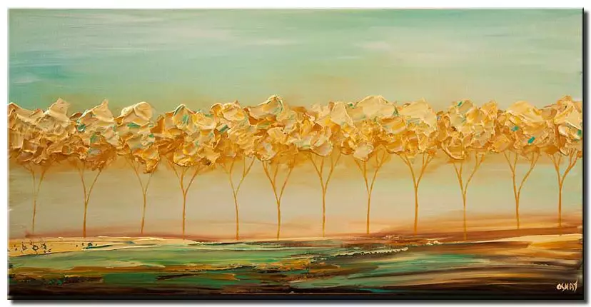 abstract landscape tree painting