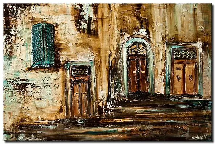 canvas print of typical street in jaffa