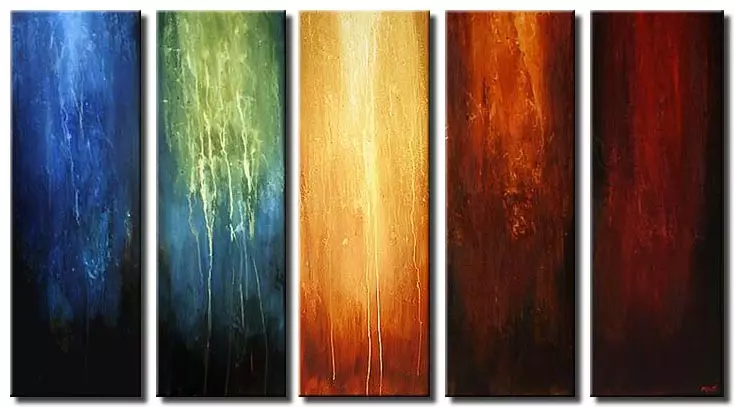 canvas print of multi panel modern painting