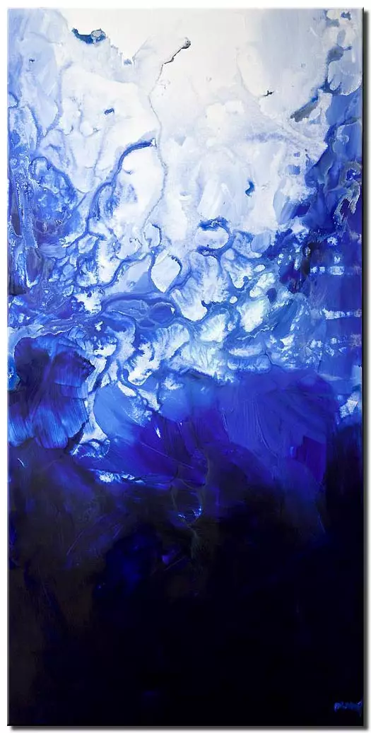 canvas print of blue abstract painting home decor