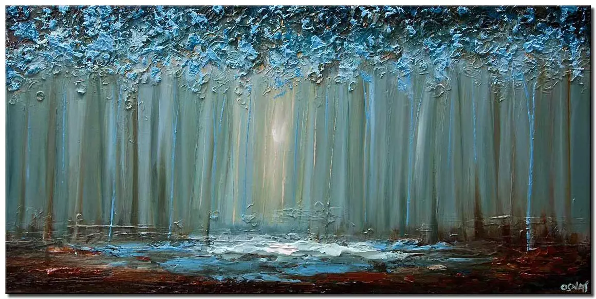 Abstract Forest Blue