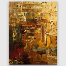 textured modern gold abstract painting