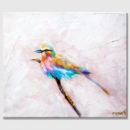 colorful bird abstract painting
