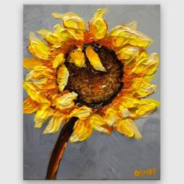 modern sunflower abstract painting