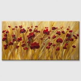poppies field abstract painting