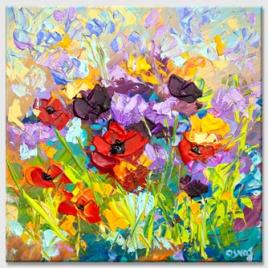 modern colorful floral abstract painting