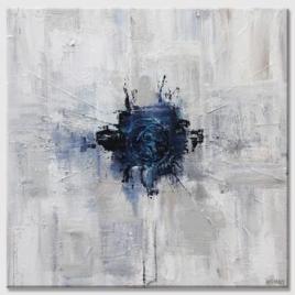 modern textured blue gray white abstract painting