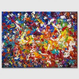 colorful paint dripping abstract painting