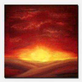 sunset art-deco contemporary clouds sky red