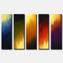 multi panel living room abstract painting