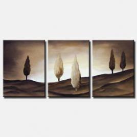 cypress trees painting
