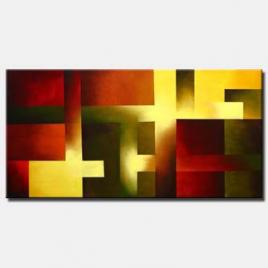 red yellow abstract squares