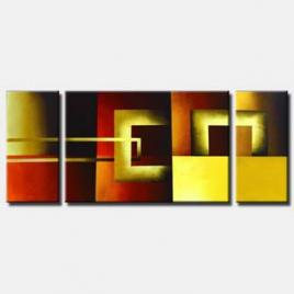triptych geometrical painting