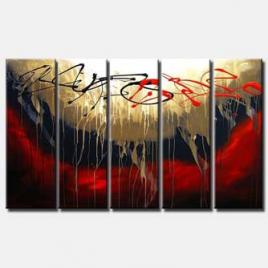 multi panel black and red