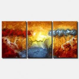 multi panel canvas forest