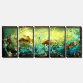 green turquoise abstract art