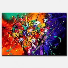 abstract flowers painting