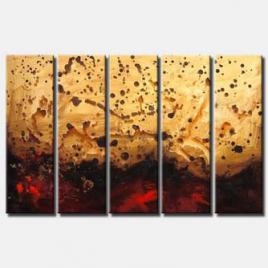 brown red abstract painting