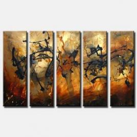 multi panel brown abstract
