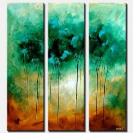 green trees painting