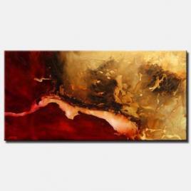 large red abstract painting