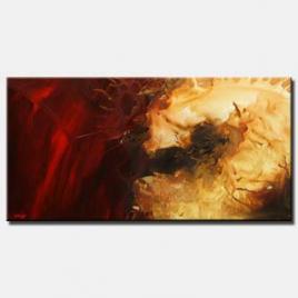 bright red large canvas art