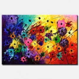 bold colorful flowers abstract
