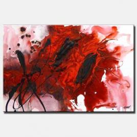 abstract painting red and black 