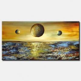 abstract painting of a celestial objects