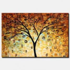abstract landscape painting tree of life