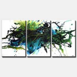 triptych white background splash modern art