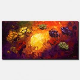 abstract landscape painting floral colorful