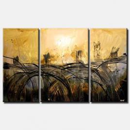 abstract bridges painting triptych art