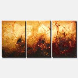 modern wall decor triptych warm colors