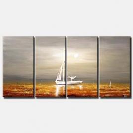 sailboat painting multi panel sea