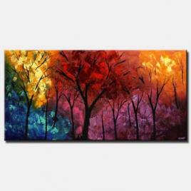abstract landscape painting colorful large