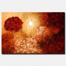 abstract landscape painting floral cherry blossoms