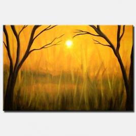 sunrise mist painting