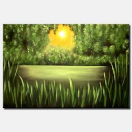 the secret garden abstract painting