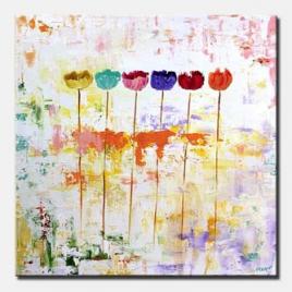 abstract flowers decor colorful minimal