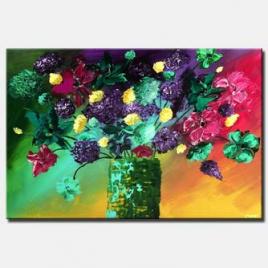 abstract landscape painting colorful love
